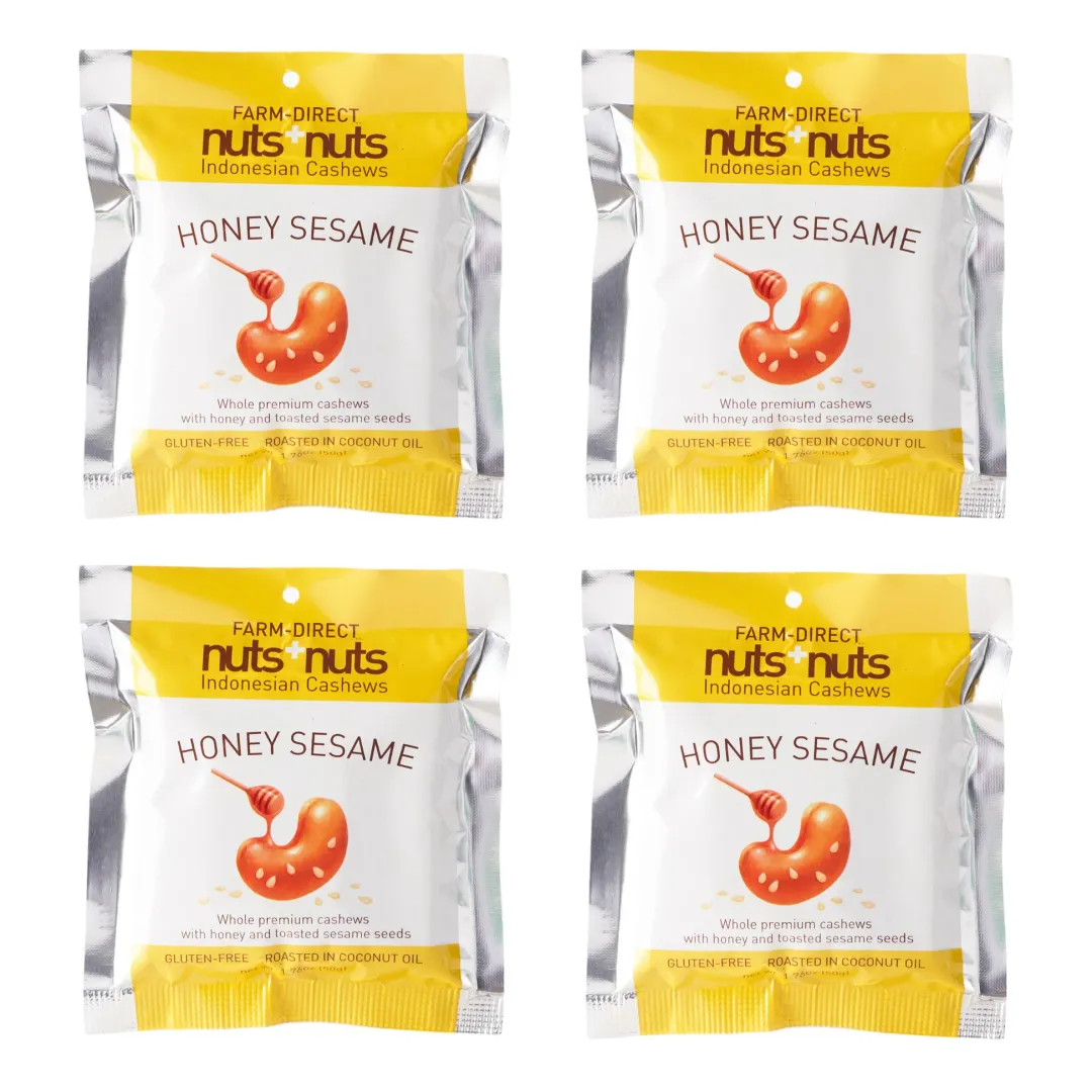 Honey Sesame Indonesian Roasted Cashews Snack Pack 1.76 oz