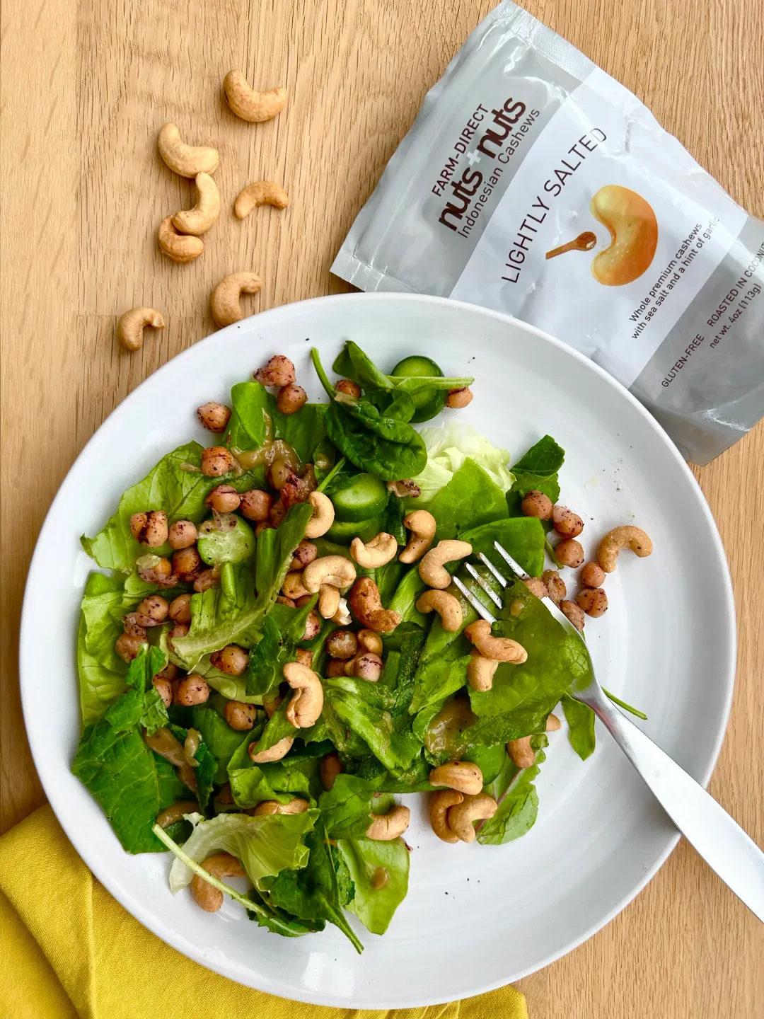 Lightly Salted Indonesian Roasted Cashews 4 Oz