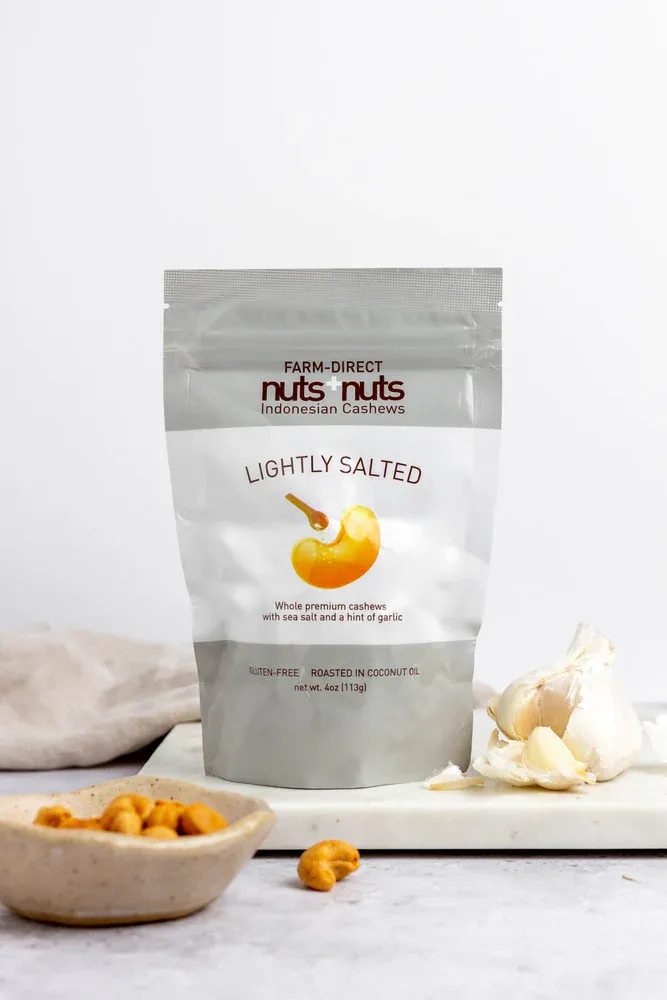 Lightly Salted Indonesian Roasted Cashews 4 Oz