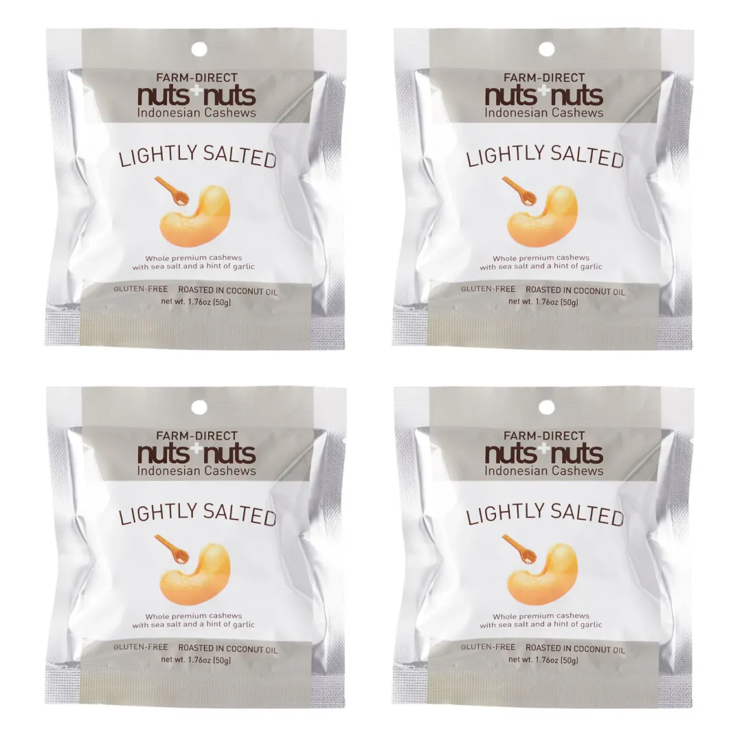 Lightly Salted Indonesian Roasted Cashews Snack Pack 1.76 Oz