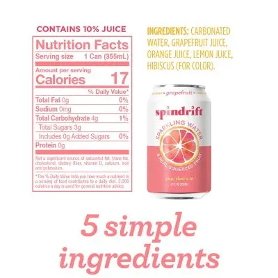 Spindrift Sparkling Flavored Water, 16oz