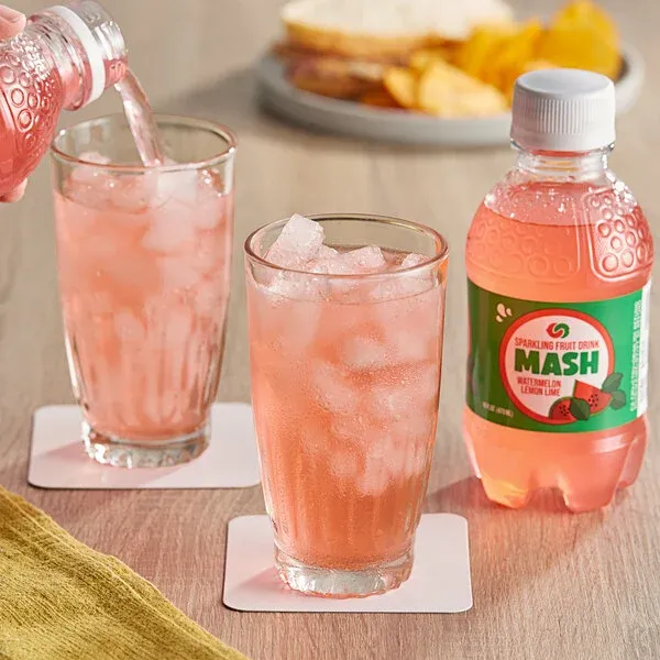 Mash Sparkling Fruit Drink, 16oz Bottles
