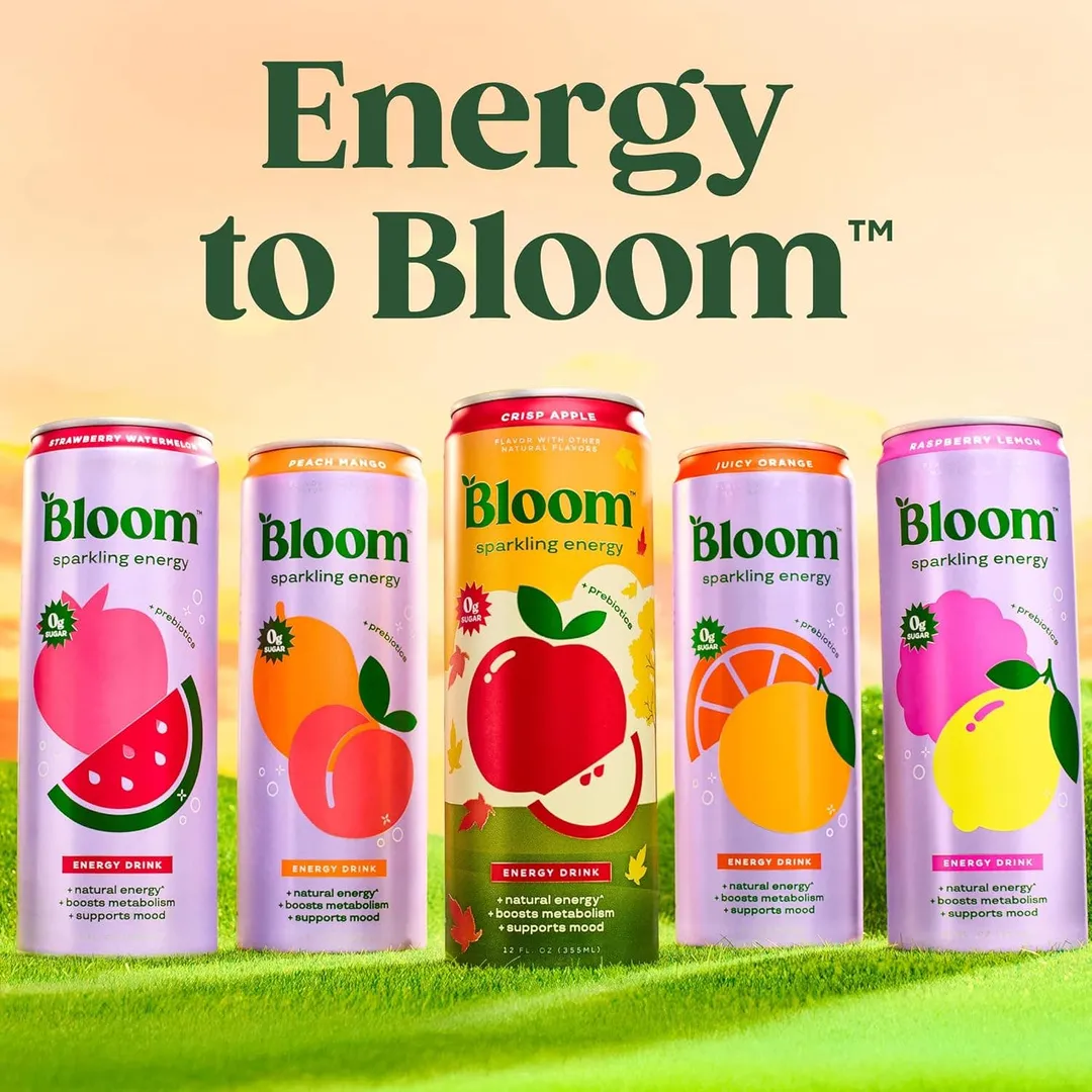 Bloom Sparkling Energy Drink, 12oz