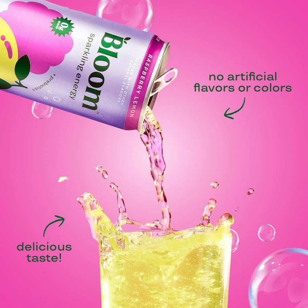 Bloom Sparkling Energy Drink, 12oz