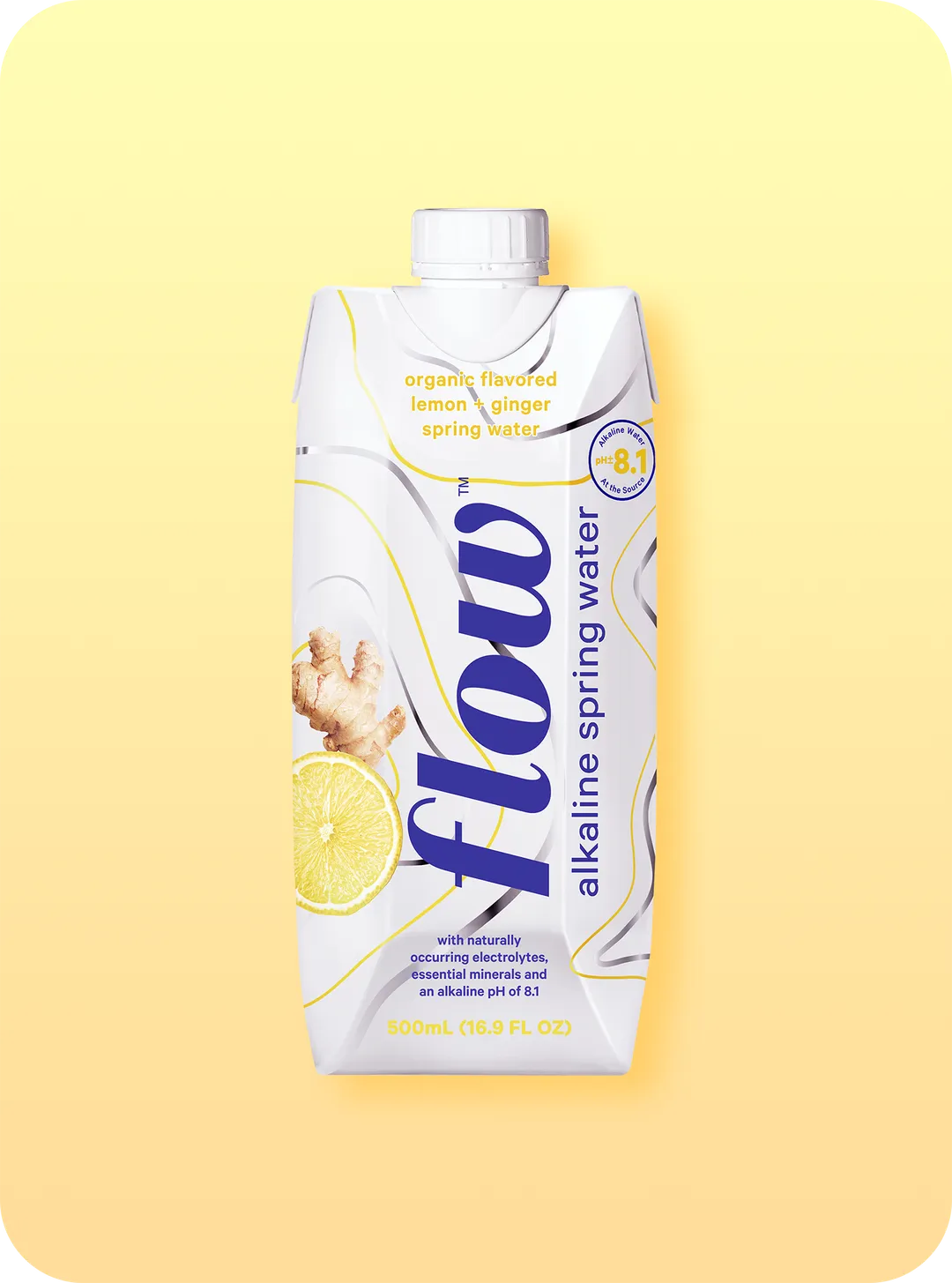 Flow Alkaline Flavored Spring Water, 16.9oz