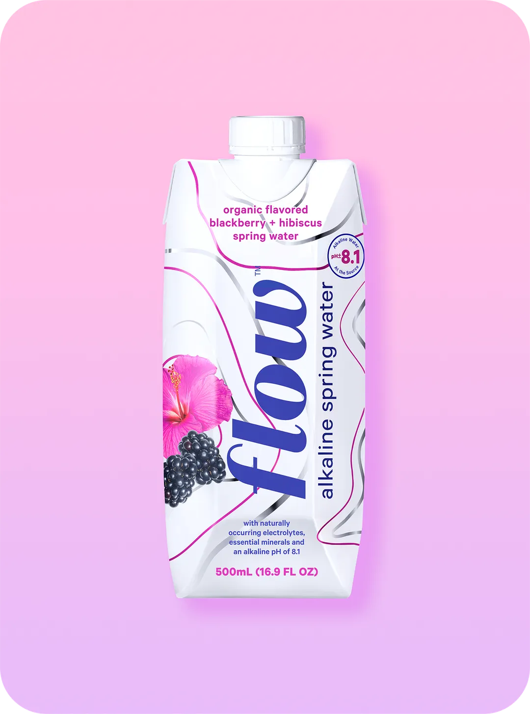 Flow Alkaline Flavored Spring Water, 16.9oz