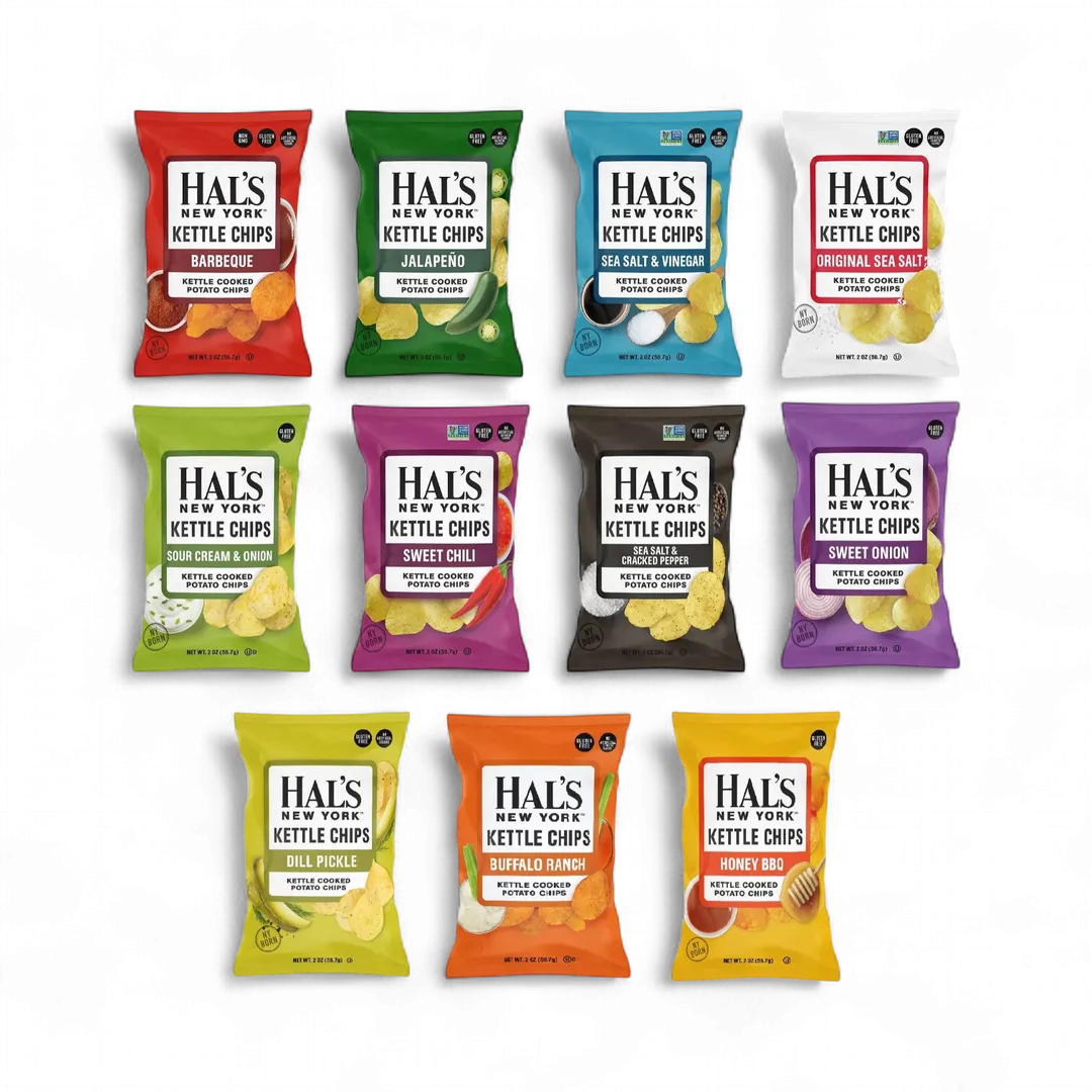 Hal's New York Kettle Cooked Potato Chips, 2oz