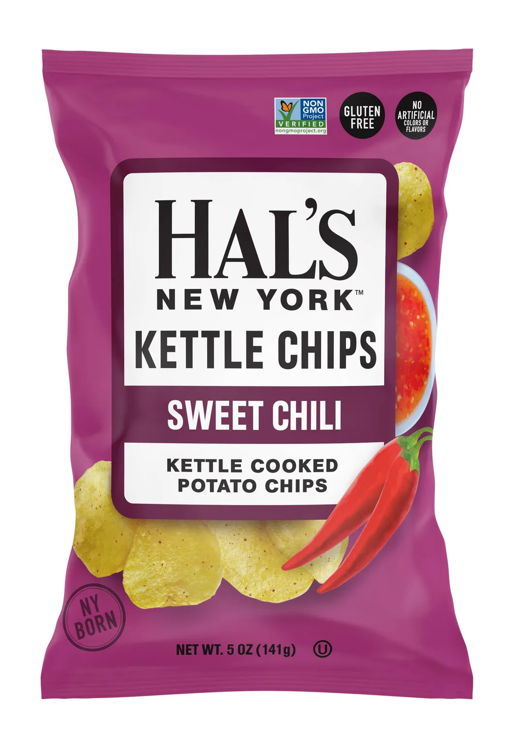 Hal's New York Kettle Cooked Potato Chips, 5oz variant