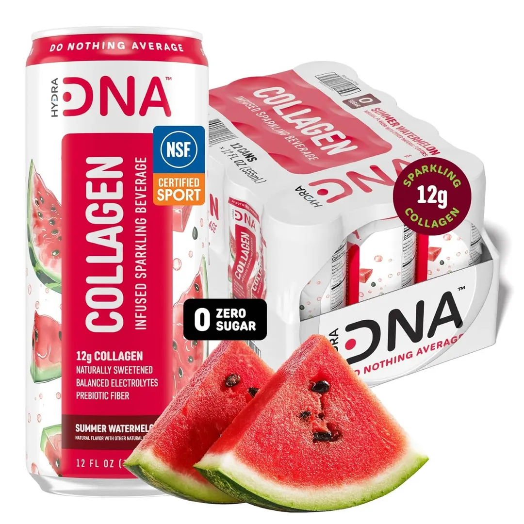HydraDNA Collagen Infused Sparkling Drink, 12oz variant