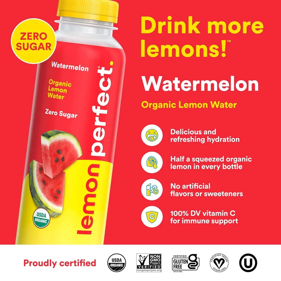 Lemon Perfect Cold-Pressed Lemon Water, 15.2oz