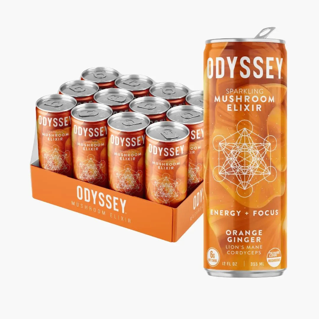 Orange Ginger 85mg Sparkling Mushroom Energy