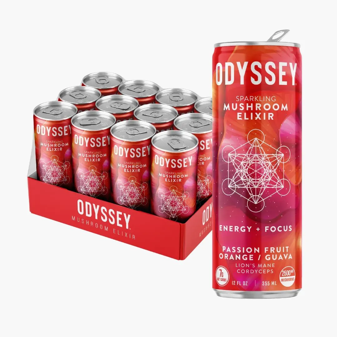 Passion Fruit Orange Guava 85mg Sparkling Mushroom Energy