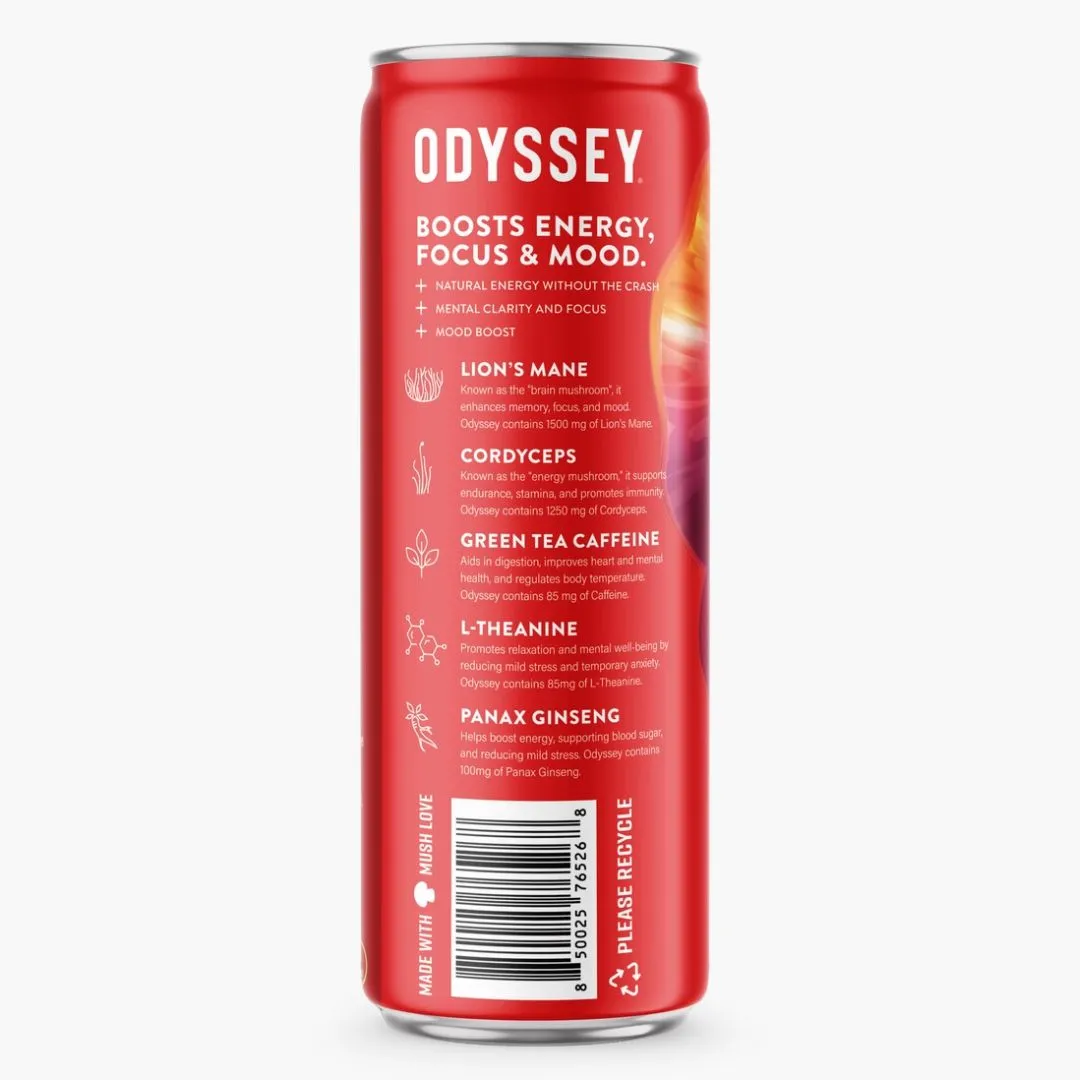 Passion Fruit Orange Guava 85mg Sparkling Mushroom Energy