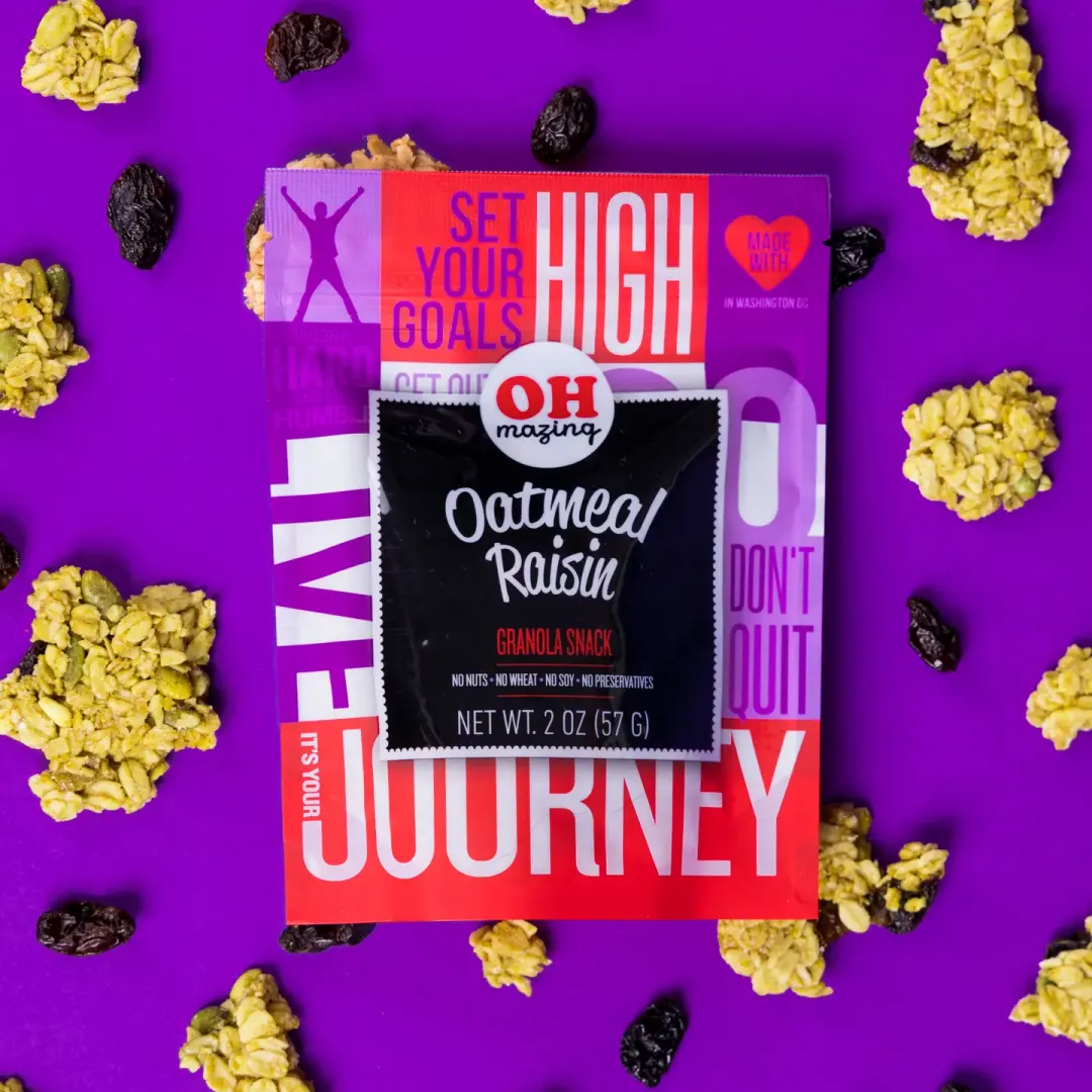 2oz, Oatmeal Raisin Granola Snack, Nut-free
