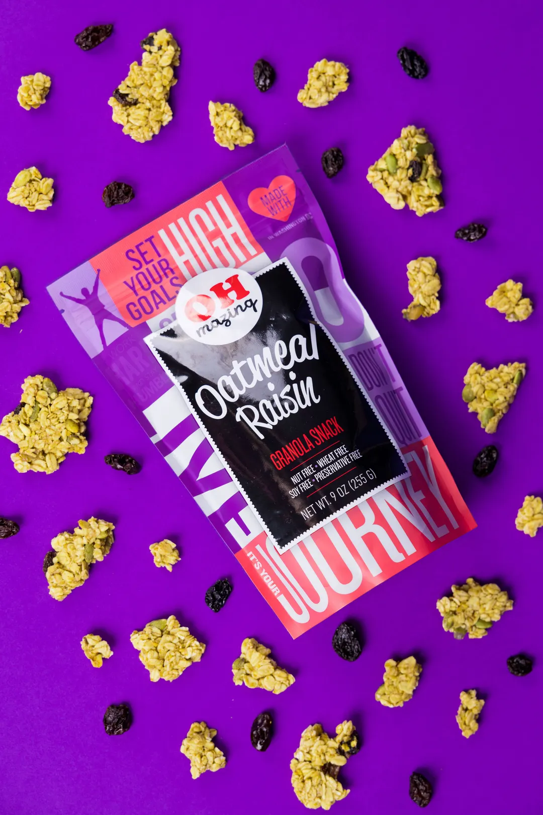 9oz Oatmeal Raisin Granola Snack, Nut-free