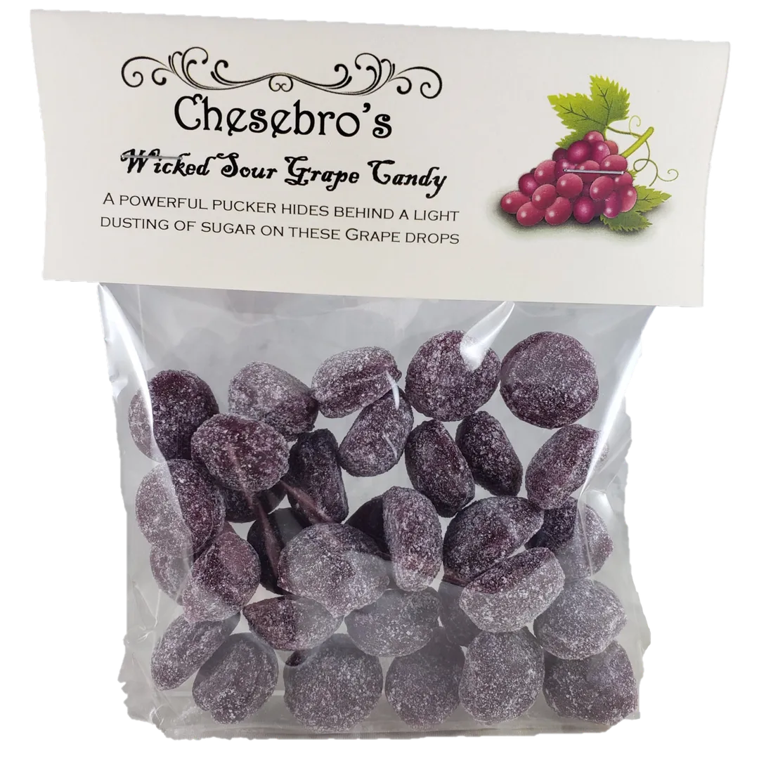 Wicked Sour Grape Hard Candy Drops, 4.5 oz.