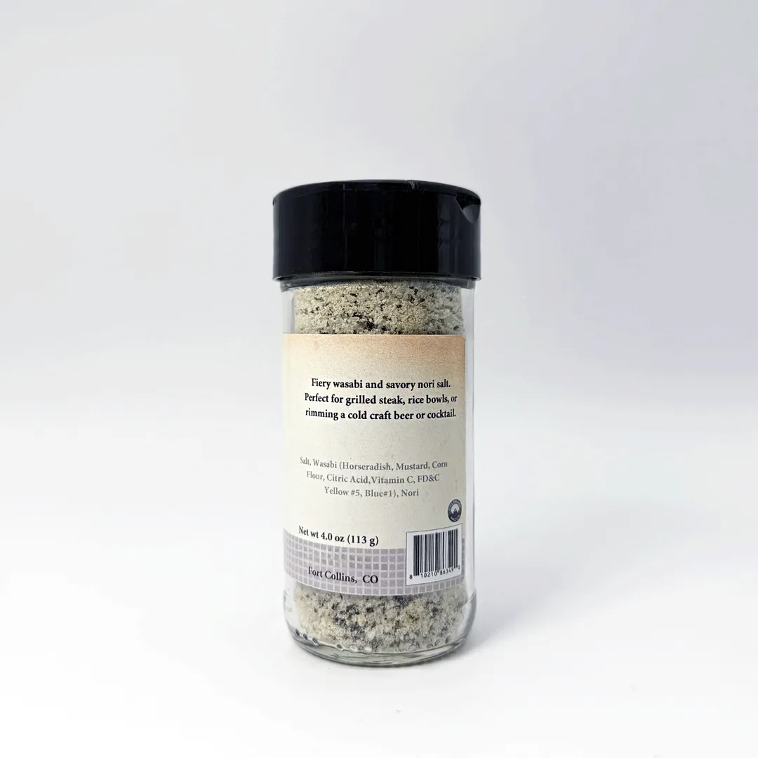 Wasabi Salt, Asian Flavored Salt - Case of 12 Jars