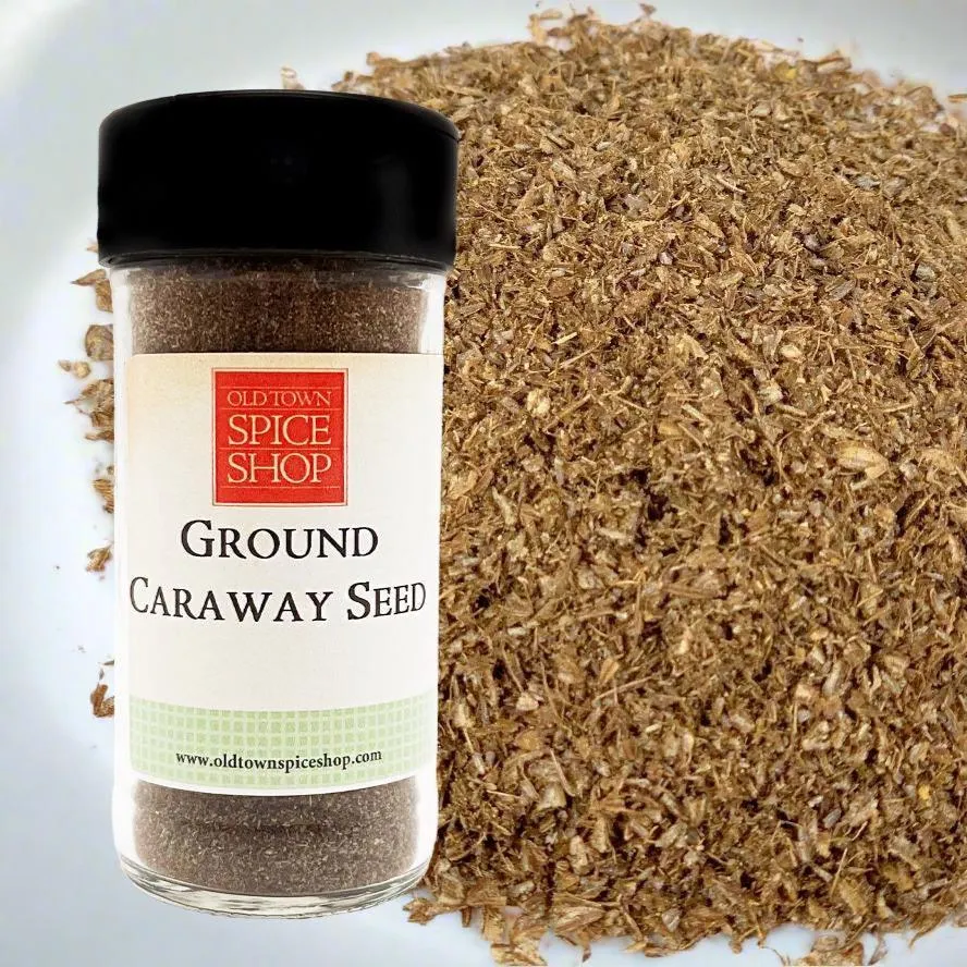 Caraway Seed, Ground Fresh Gourmet Spice - Case of 12 Jars