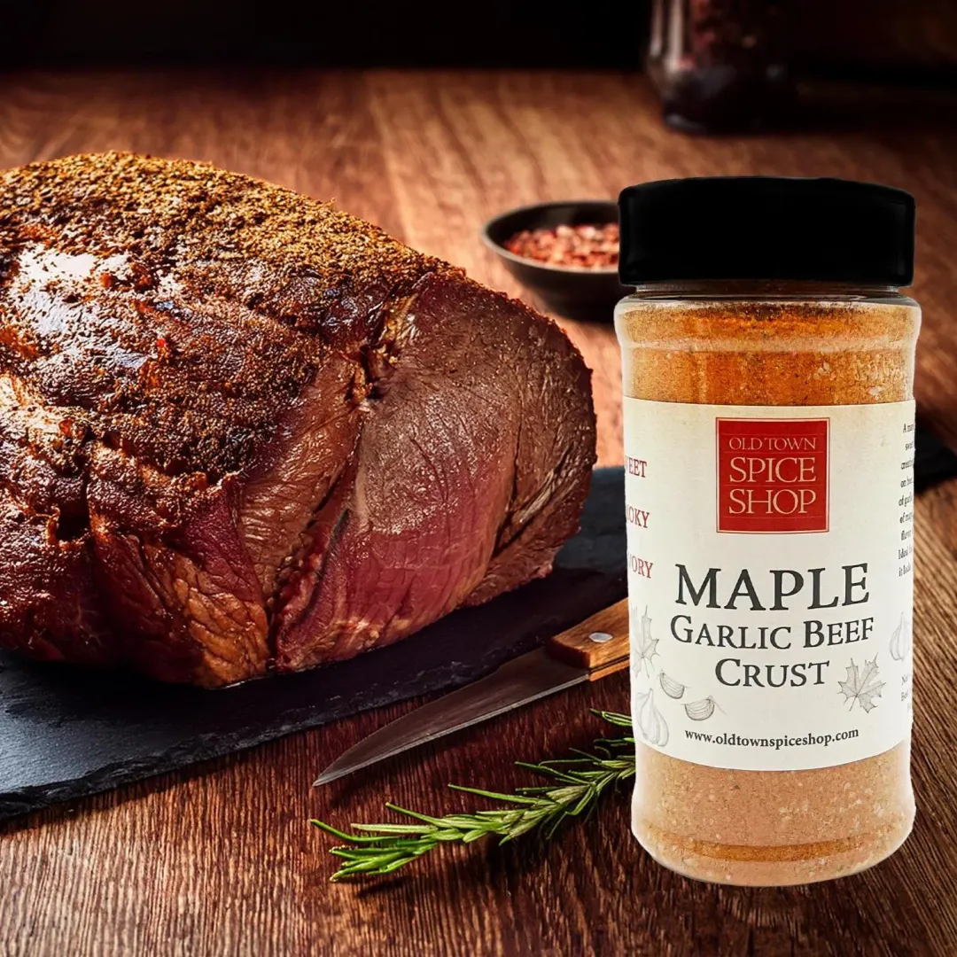 Maple Garlic Beef Crust, Gourmet Spices & Seasoning - Case of 12 Jars