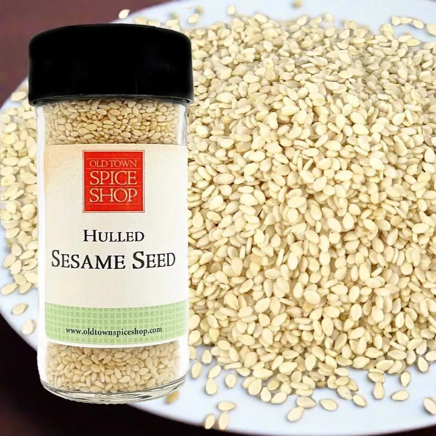 Sesame Seed, Hulled, Dried High Quality Spices - Case of 12 Jars