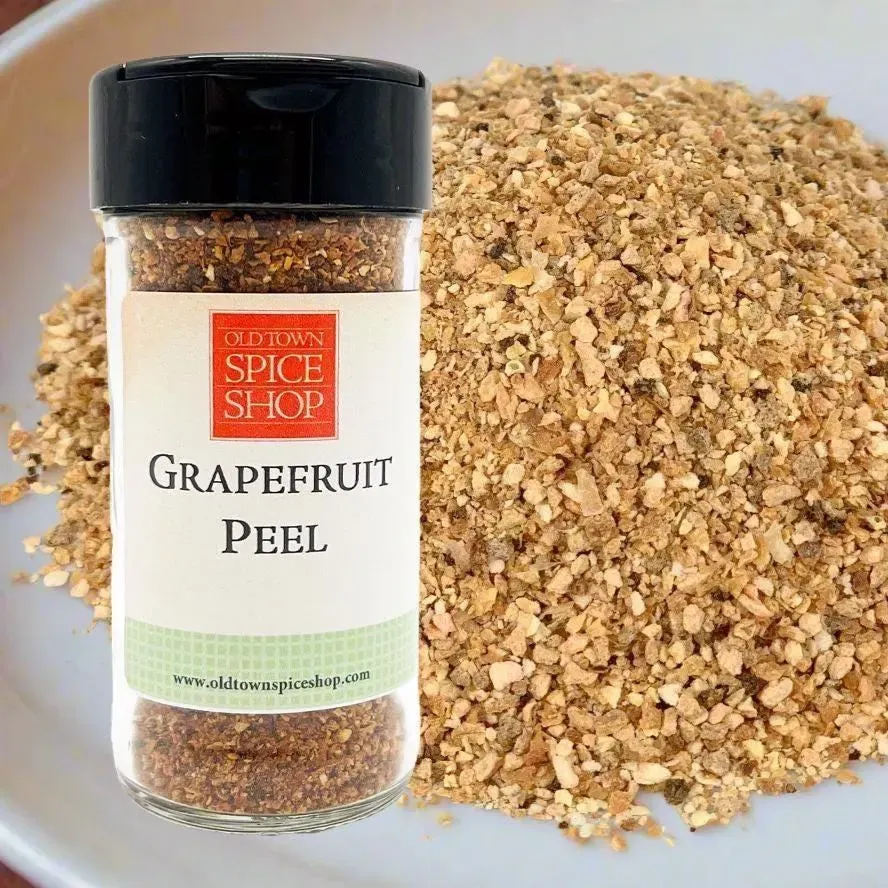 Grapefruit Peel, Gourmet Fresh Spices, Dried Citrus - Case of 12 Jars
