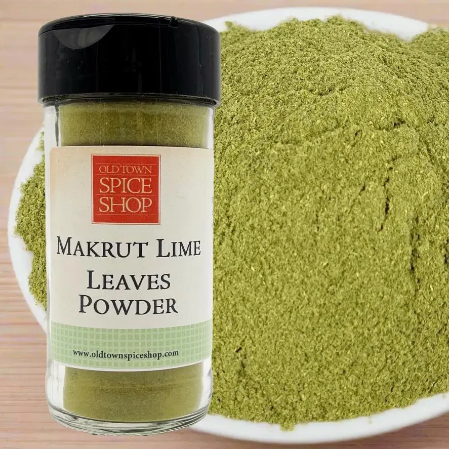 Makrut Lime Leaves, Ground, Gourmet Spices & Seasoning - Case of 12 Jars