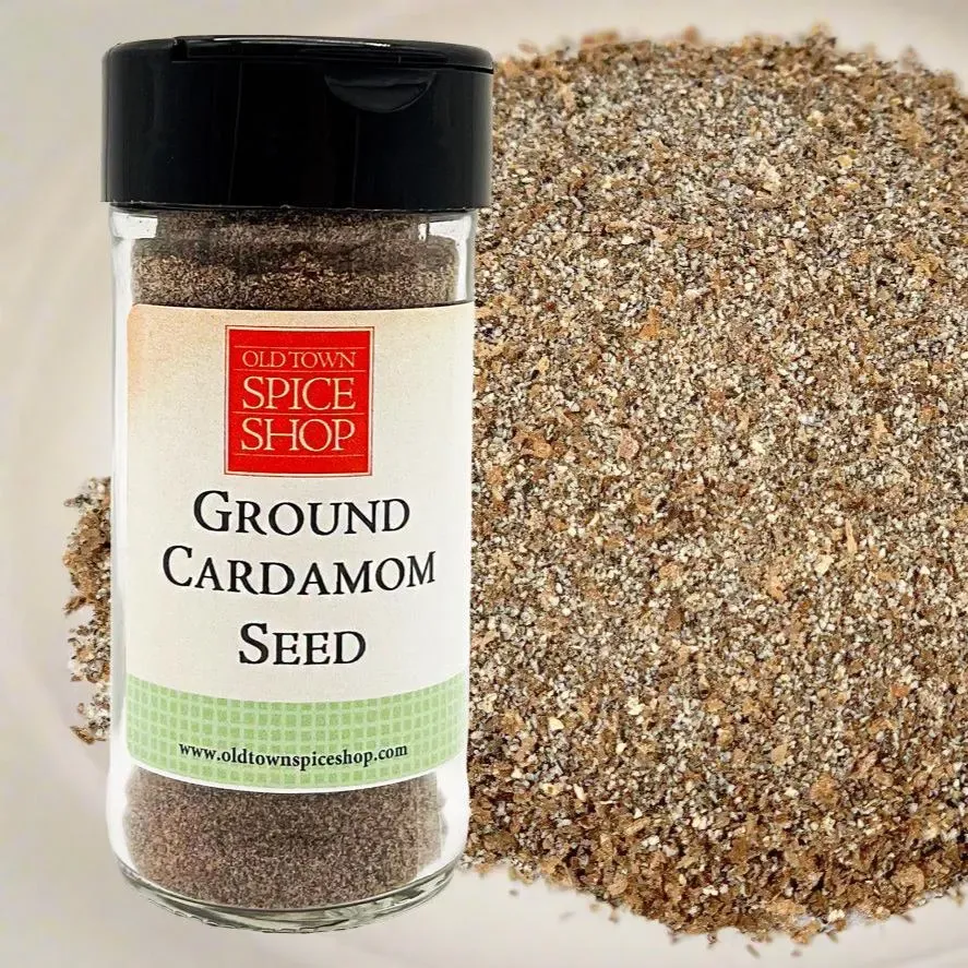 Cardamom Seed, Ground, Fresh Gourmet Spice - Case of 12 Jars