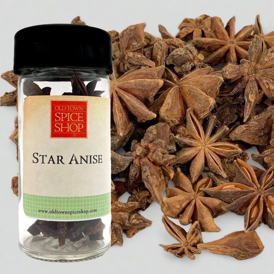 Star Anise, Dried Gourmet Spices - Case of 12 Jars
