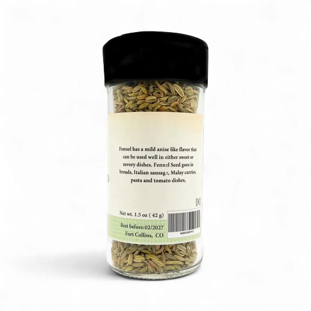 Fennel Seed, Whole, Fresh Gourmet Spice - Case of 12 Jars