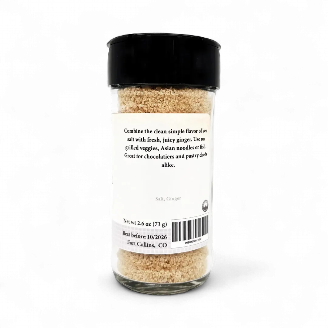 Thai Ginger Salt Gourmet Salt for Cooking, Cocktail Rimming Salt, Citrus Cocktail Salt - Case of 12 Jars