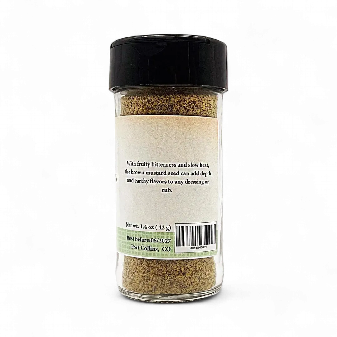 Brown Mustard Seed, Ground, Fresh Gourmet Spice - Case of 12 Jars