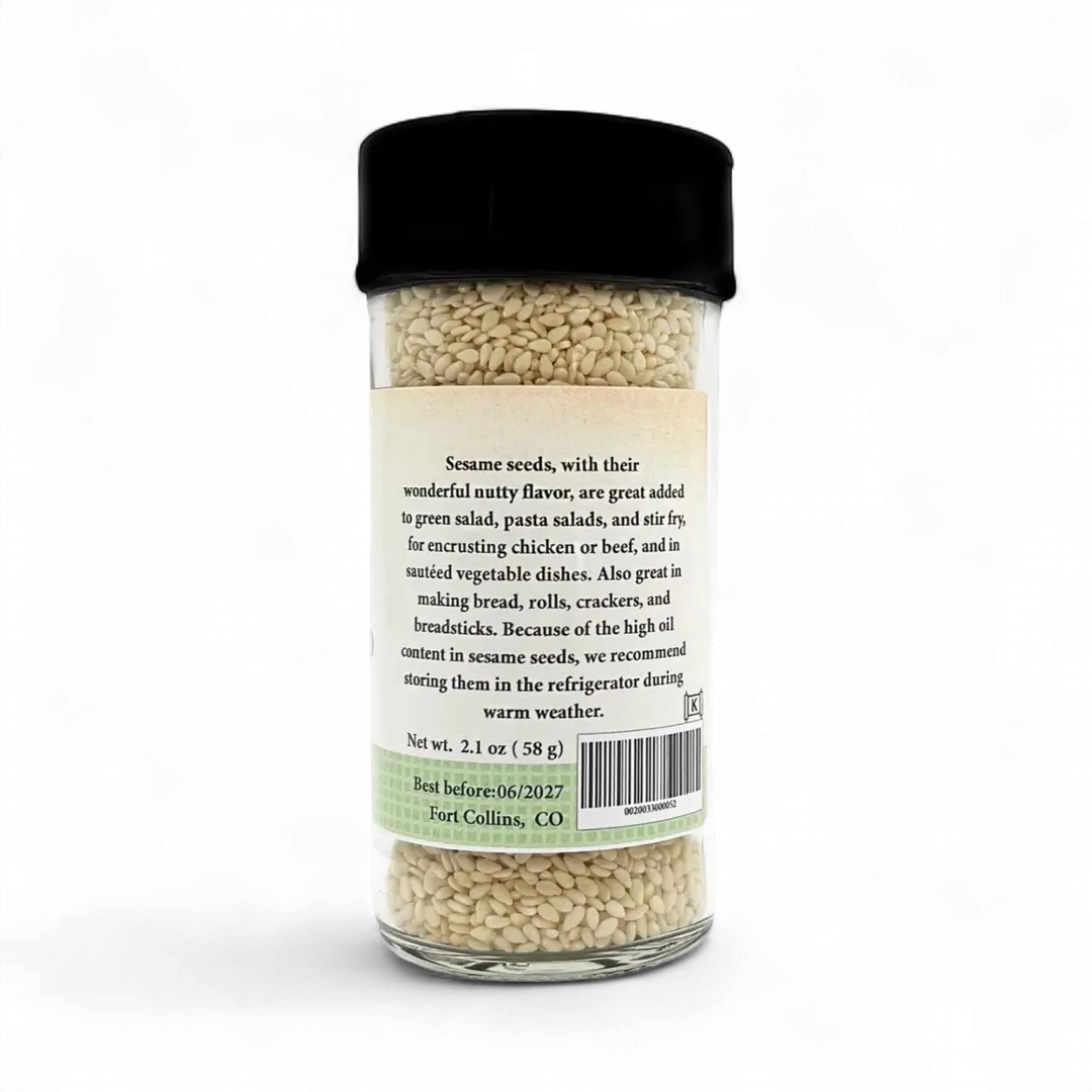 Sesame Seed, Hulled, Dried High Quality Spices - Case of 12 Jars
