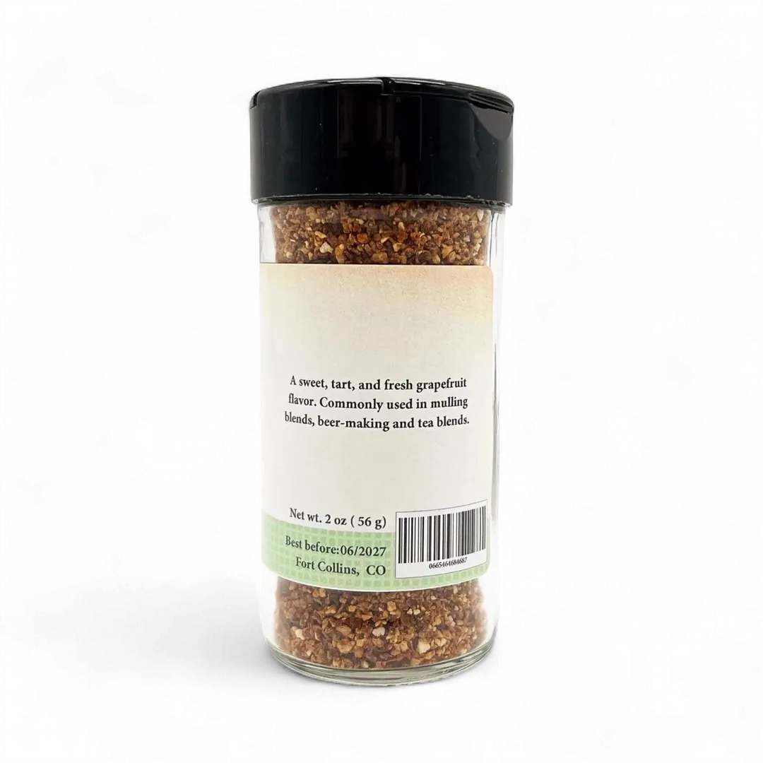 Grapefruit Peel, Gourmet Fresh Spices, Dried Citrus - Case of 12 Jars
