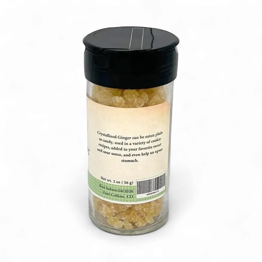 Crystallized Ginger Root, Candied Ginger, Edible Ginger - Case of 12 Jars