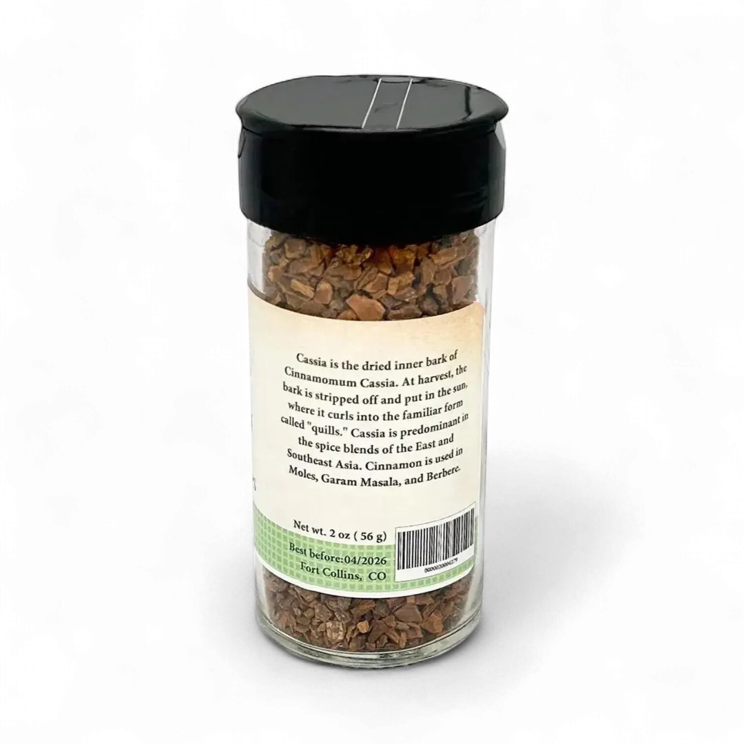 Cassia Cinnamon Chips (Korintje), Cassia Cinnamon Bark - Case of 12 Jars