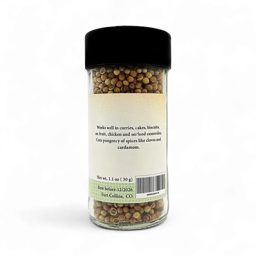 Coriander Seed, Whole, Fresh Gourmet Spice - Case of 12 Jars