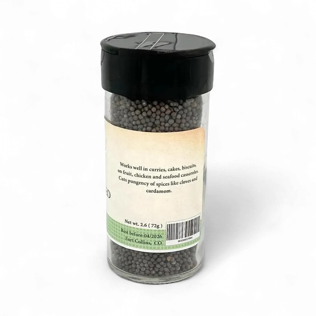 Black Mustard Seed, Whole, High Quality Dried Spice - Case of 12 Jars