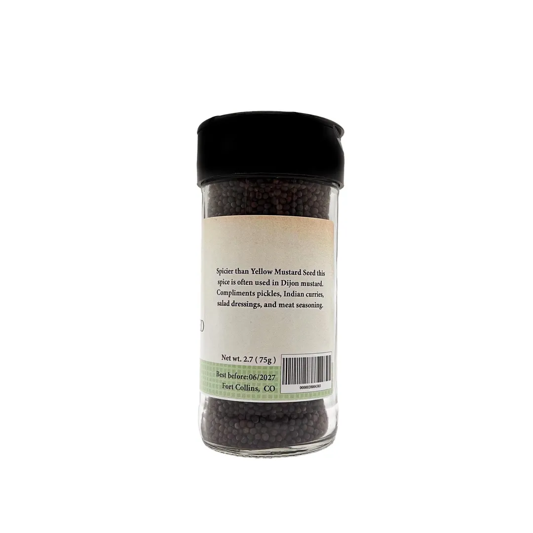 Brown Mustard Seed, Whole, Fresh Gourmet Spice - Case of 12 Jars