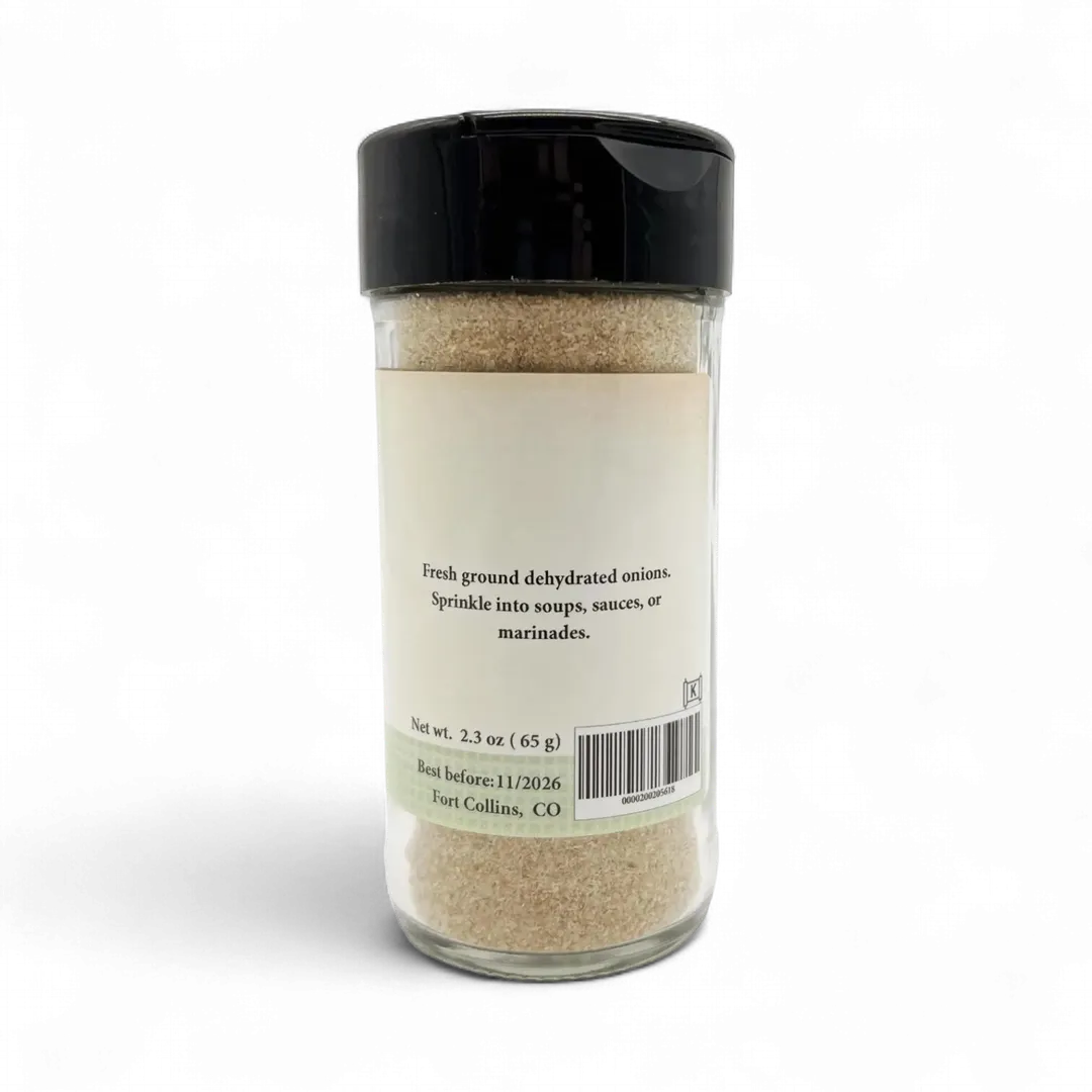 Onion Granules, Ground Dried Onion, Gourmet Spices  - Case of 12 Jars
