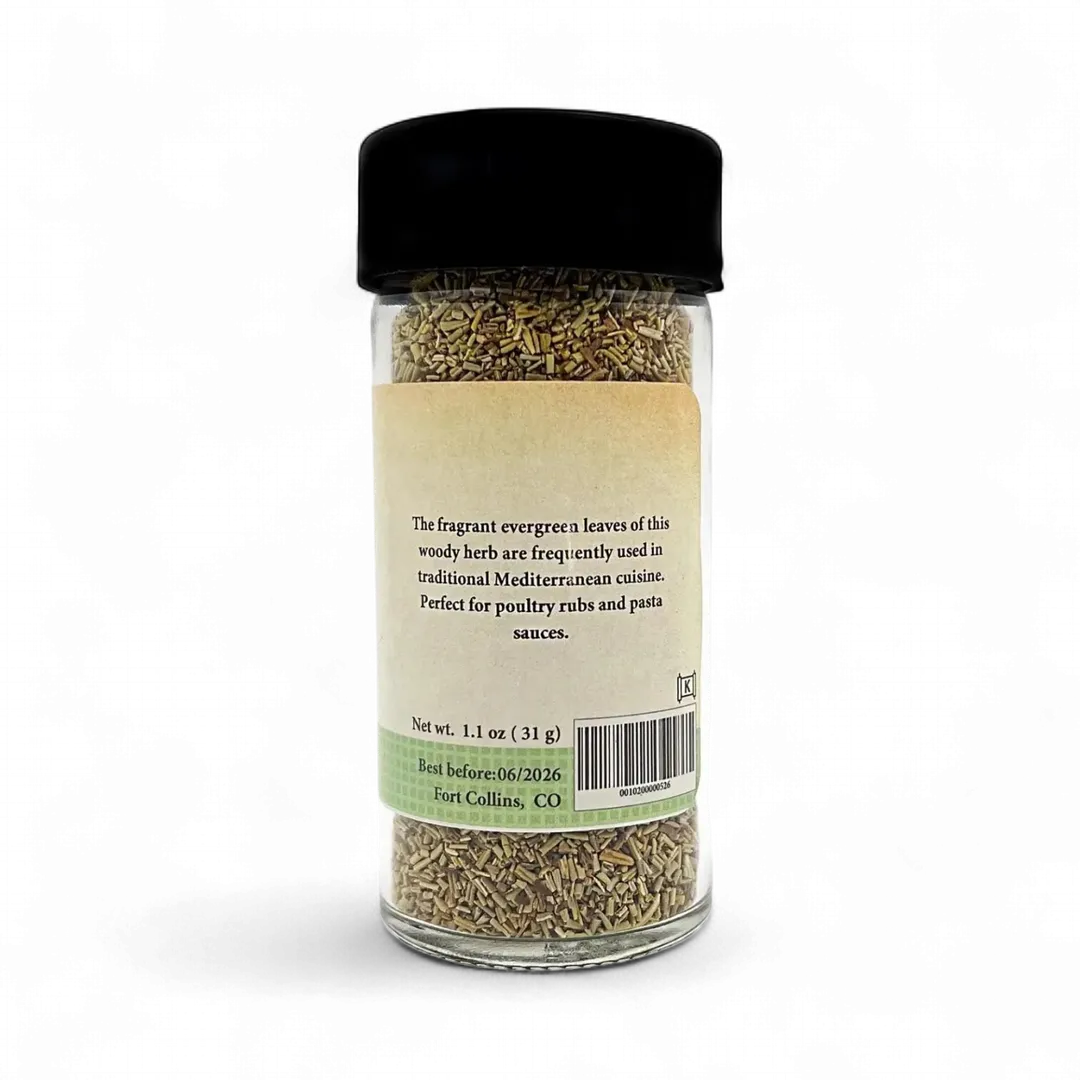 Rosemary Dried Leaves Distinctive Pine, Woody Aroma Herb - Case of 12 Jars