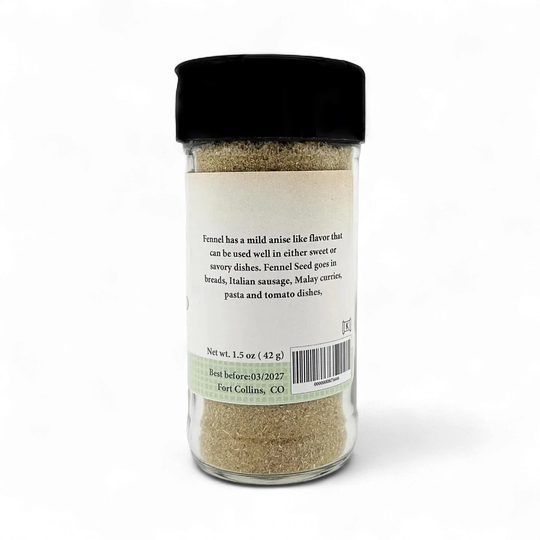 Ground Fennel Seed, Gourmet Fresh Spices - Case of 12 Jars