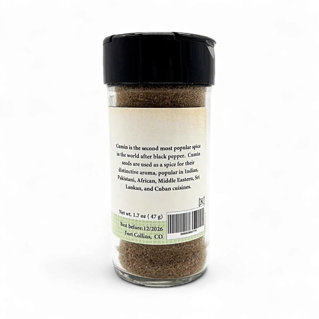 Cumin, Ground, Fresh Gourmet Spice - Case of 12 Jars