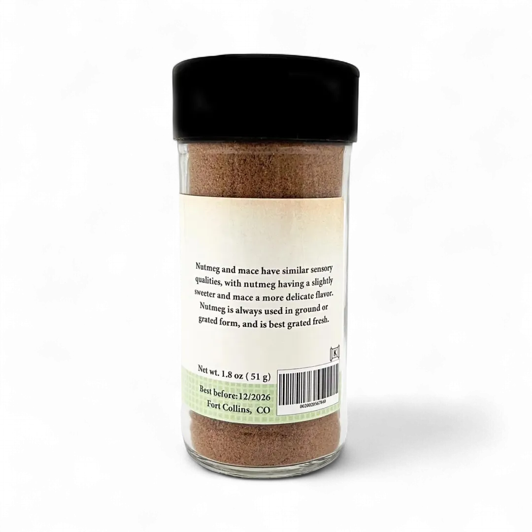 Nutmeg, Ground, Gourmet Spices & Seasoning - Case of 12 Jars