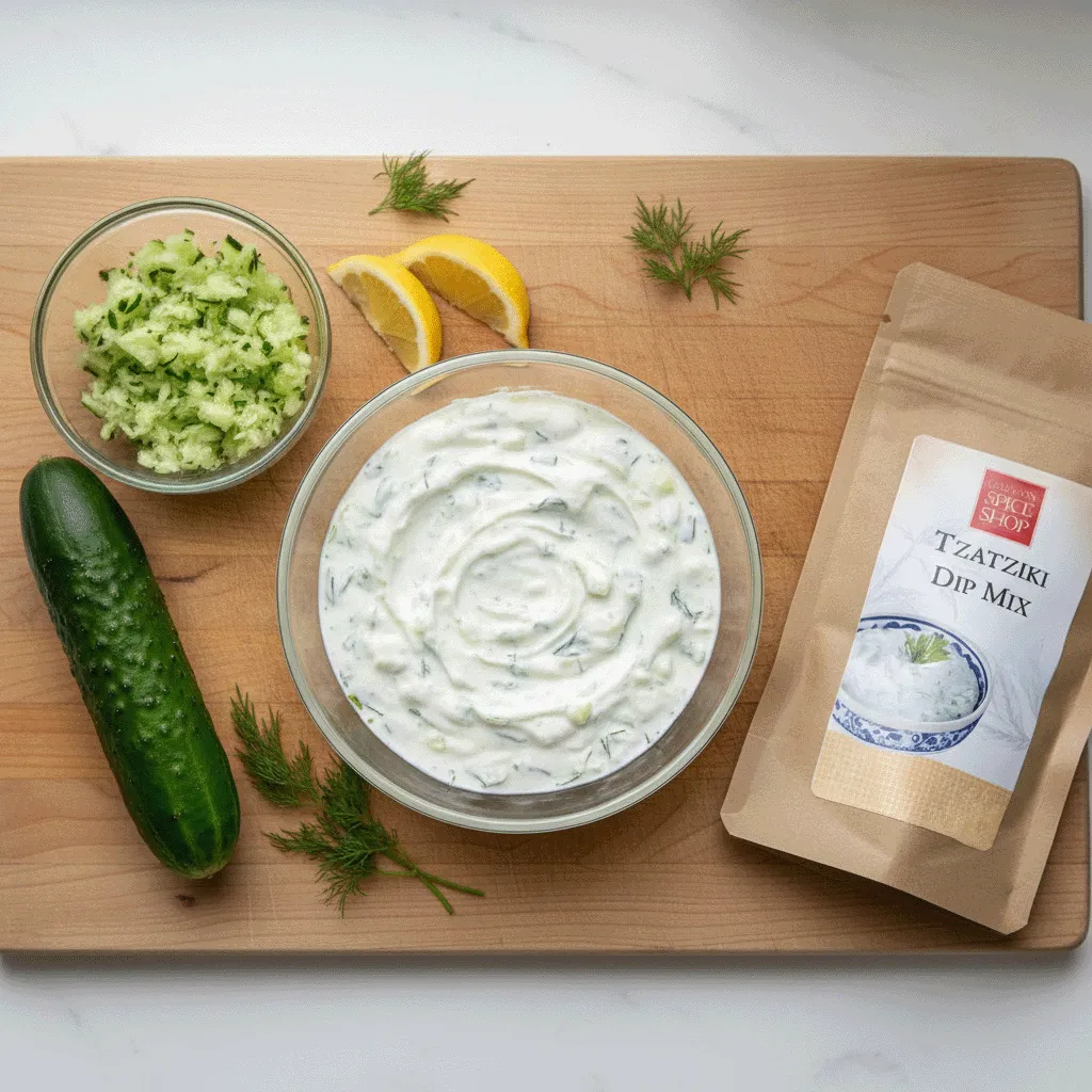 Tzatziki Dip Mix, Spices, Seasonings & Herbs - Case of 12 Pkgs.