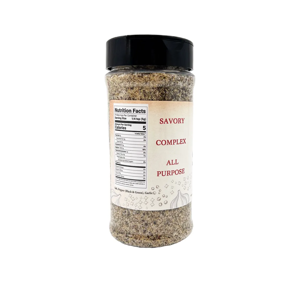 SPG (Salt Pepper Garlic), All-Purpose Seasoning, Grilling Spices - Case of 12 Jars