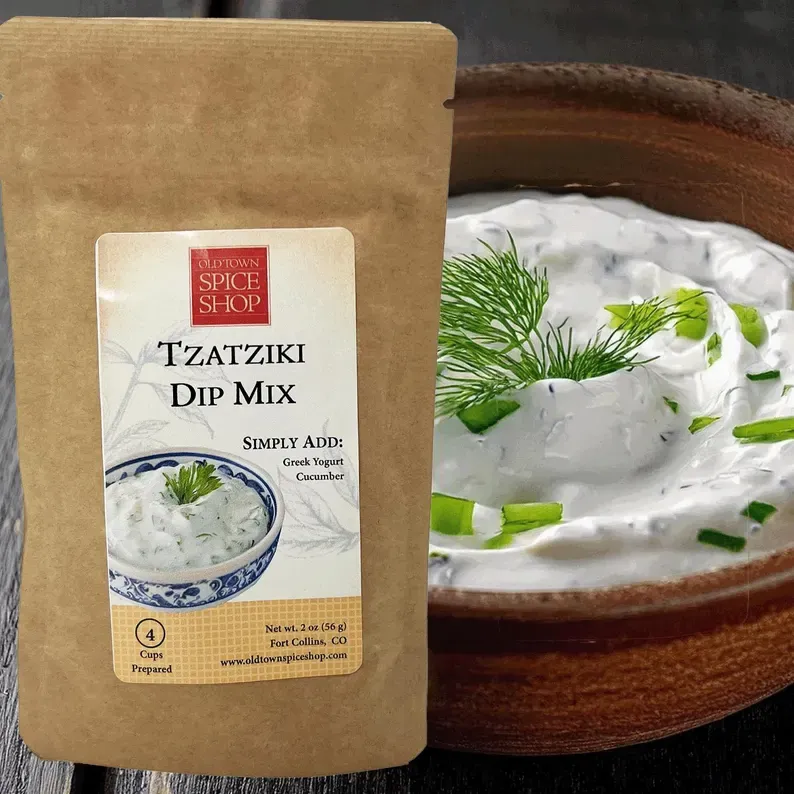 Tzatziki Dip Mix, Spices, Seasonings & Herbs - Case of 12 Pkgs.