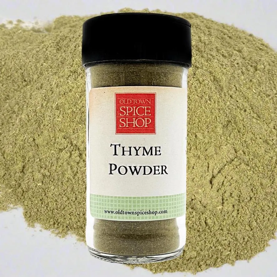 Thyme Powder Ground Dried Herbs & Spices - Case of 12 Jars