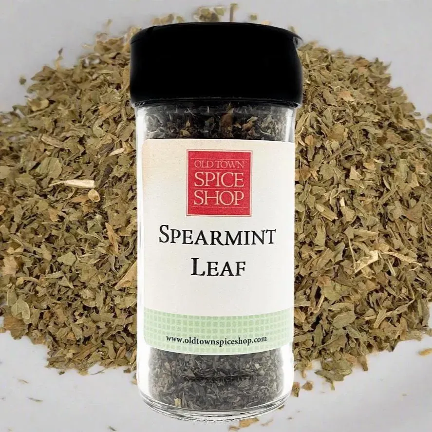Spearmint Leaf, Gourmet Dried Spice for Cooking and Tea - Case of 12 Jars