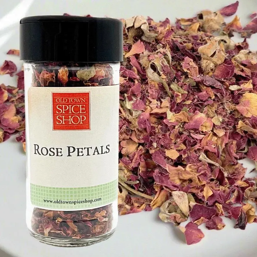 Rose Petals, Dried High Quality Spices - Case of 12 Jars