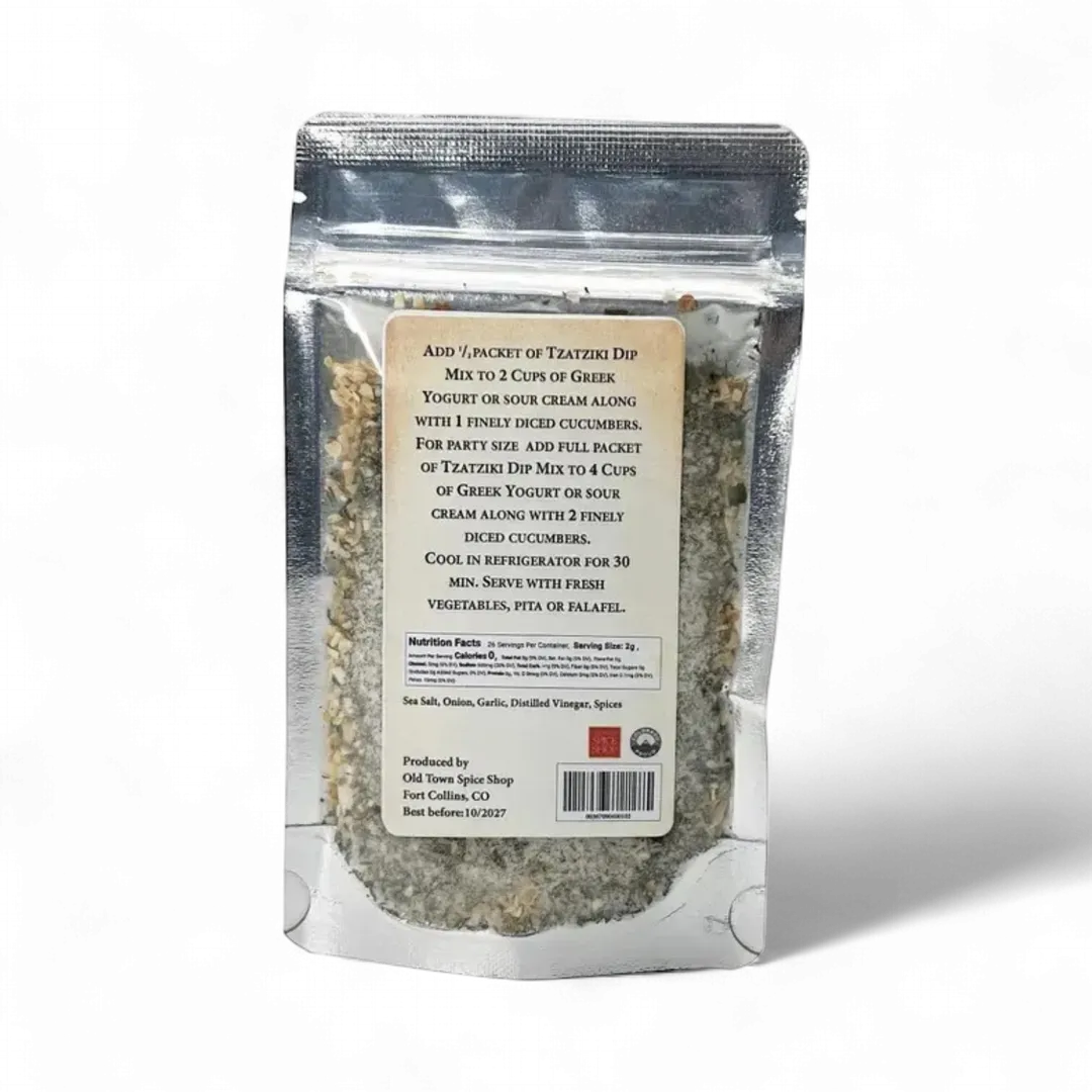 Tzatziki Dip Mix, Spices, Seasonings & Herbs - Case of 12 Pkgs.